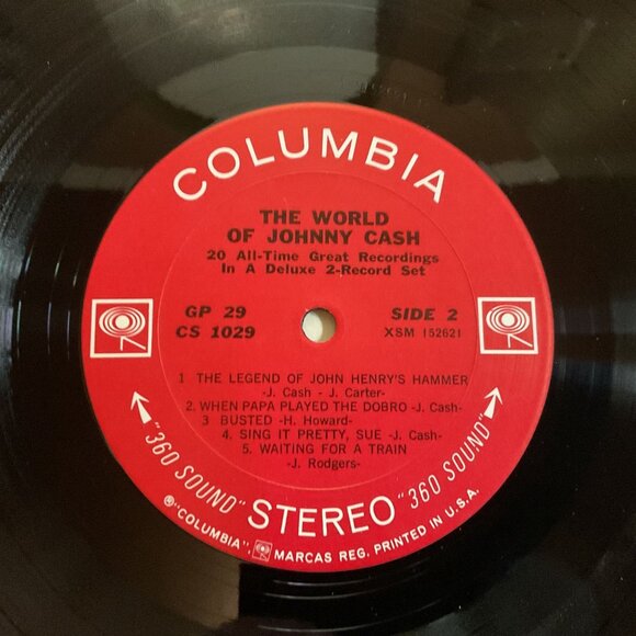Vtg The World Of Johnny Cash Deluxe 2-Record Set Vinyl  *Only Disc One* 1970 - Picture 6 of 6